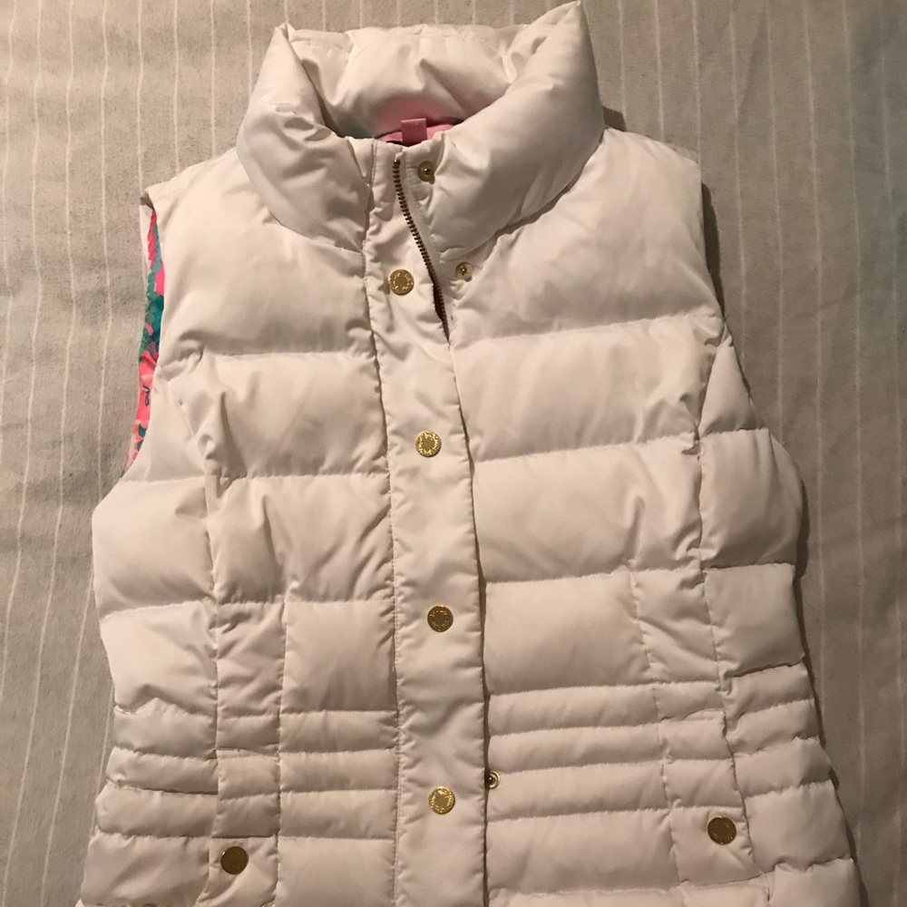 Lilly Pulitzer Puffy White Vest
